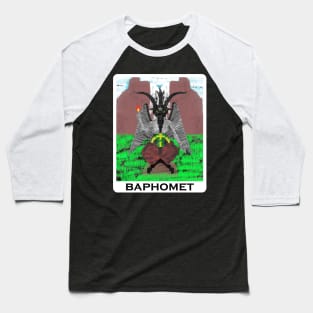 The Devil Baphomet Tarot Card Baseball T-Shirt